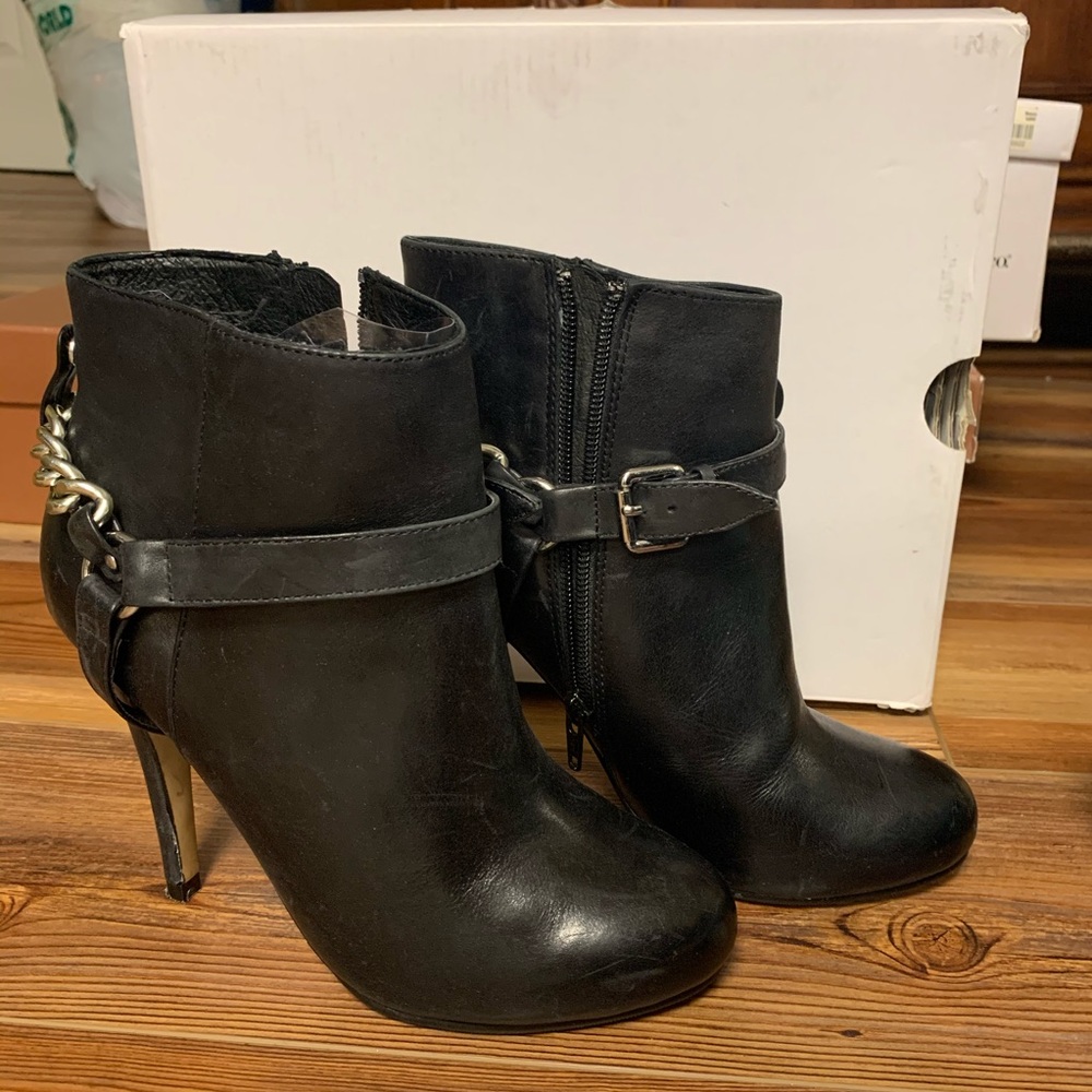 Aldo booties with chain strap